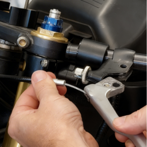 Two-wheeler clutch cable replacement